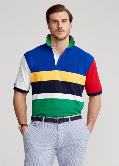 Polo Ralph Lauren Color-Blocked Mesh Polo Shirt Herre Danmark (HPOLS3291)